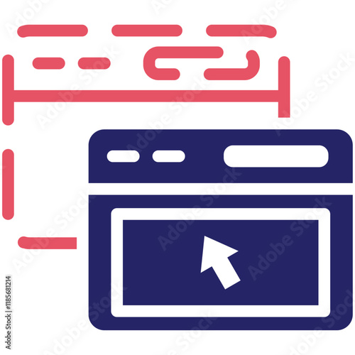 Drag and Drop vector icon illustration of No Code iconset.