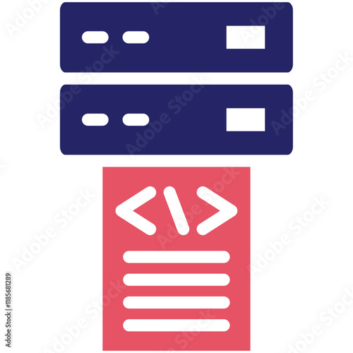 Data vector icon illustration of No Code iconset.