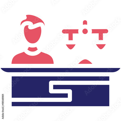 Plaintiff Male vector icon illustration of Law & Legislation iconset.
