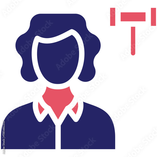 Judge Female vector icon illustration of Law & Legislation iconset.