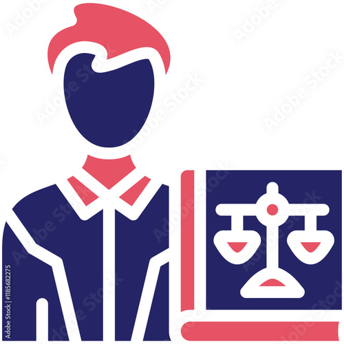 Defendant Male vector icon illustration of Law & Legislation iconset.