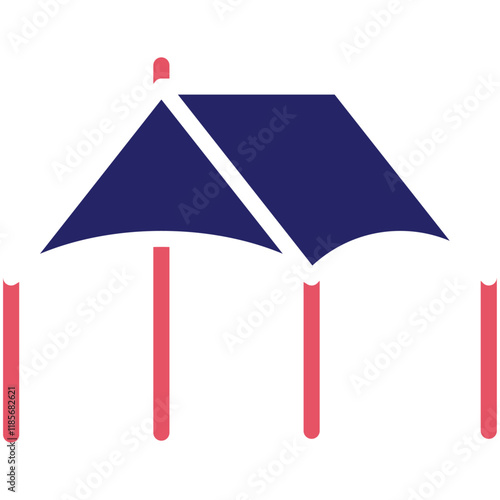 Tarp vector icon illustration of Fishing iconset.
