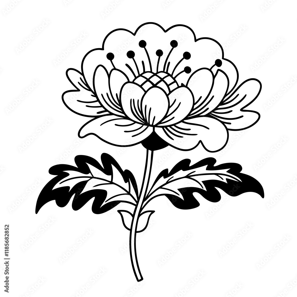 Chinese Flower Icon Chinese Flower Icon
