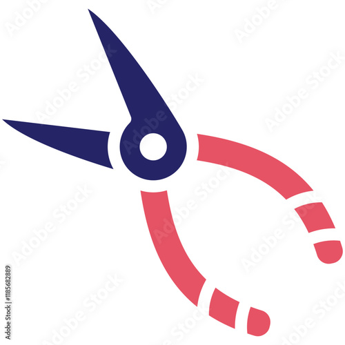 Needle Nose Pliers vector icon illustration of Fishing iconset.