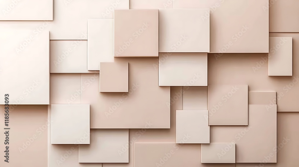 Abstract Beige and White Square Pattern Background Abstract Beige and White Square Pattern Background
