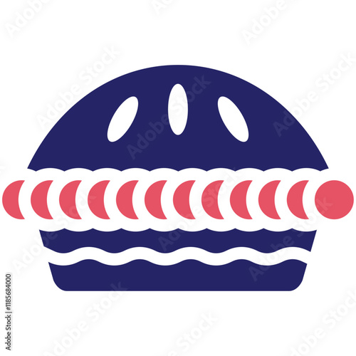 Meat Pie vector icon illustration of Street Food iconset.