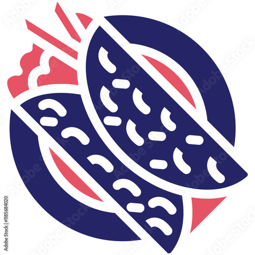 Gyro vector icon illustration of Street Food iconset.
