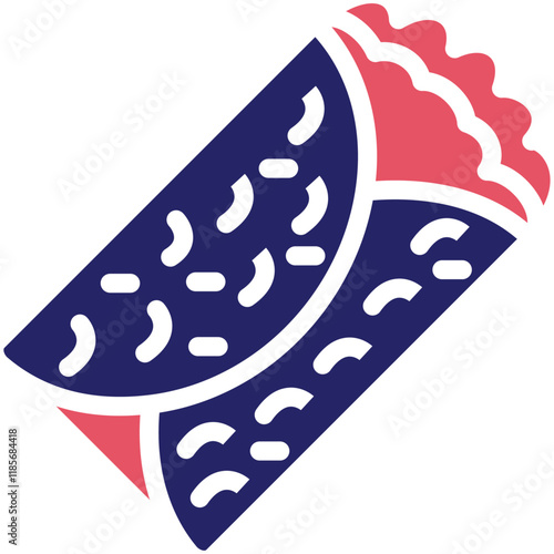 Chimichanga vector icon illustration of Street Food iconset.