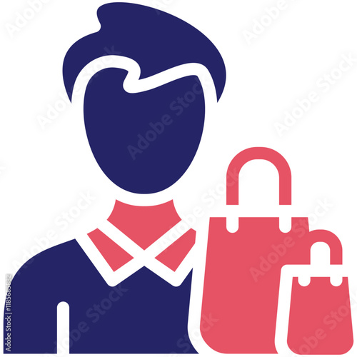 Personal Shopping vector icon illustration of Gig Economy iconset.