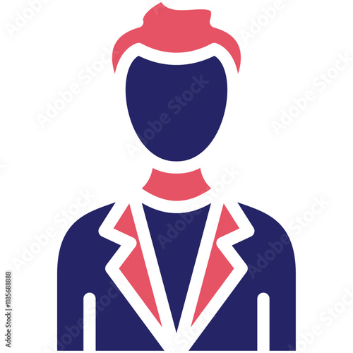 Model Male vector icon illustration of Fashion Ecommerce iconset.