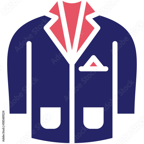 Coat vector icon illustration of Fashion Ecommerce iconset.