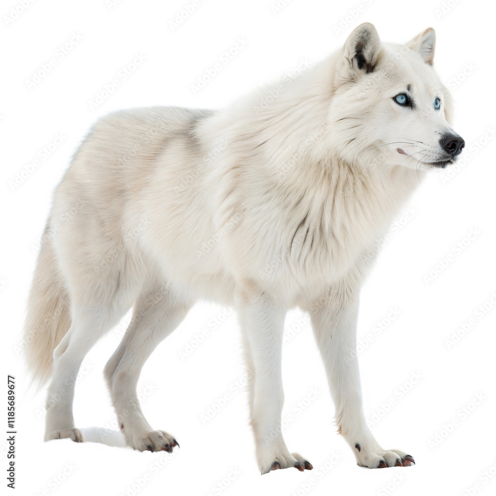 Obraz premium Arctic Wolf AI Generated Image