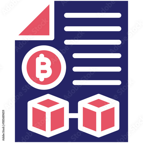 Digital Ledger vector icon illustration of Cryptocurrency iconset.