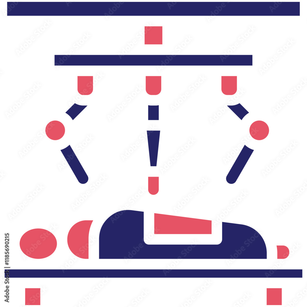 Fototapeta premium Robotic Surgery vector icon illustration of Robotics iconset.