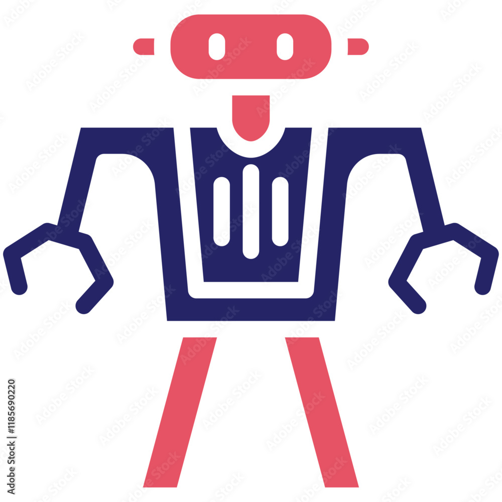 Robot Toy vector icon illustration of Robotics iconset. Robot Toy vector icon illustration of Robotics iconset.