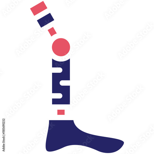 Robot Leg vector icon illustration of Robotics iconset.