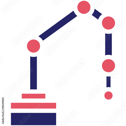 Cobot vector icon illustration of Robotics iconset.