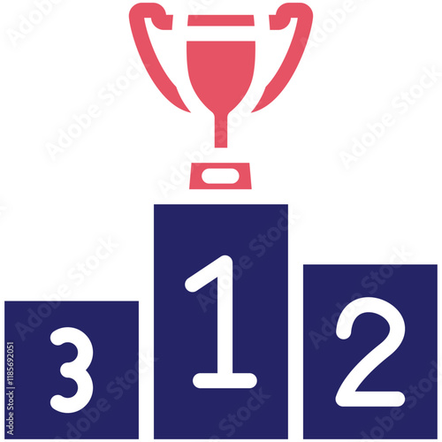 Winners Podium vector icon illustration of Achievements iconset.