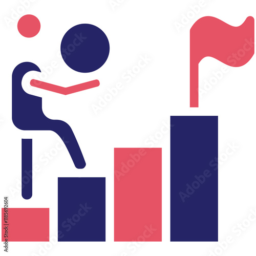 Persistence vector icon illustration of Achievements iconset.