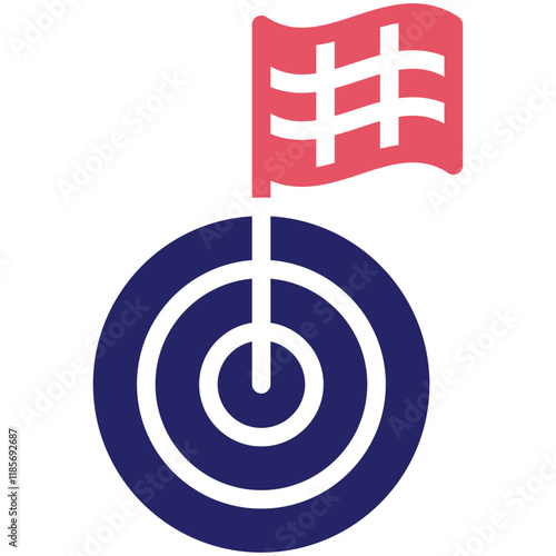Goal Flag vector icon illustration of Achievements iconset.