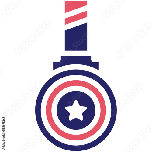 Bronze Medal vector icon illustration of Achievements iconset.