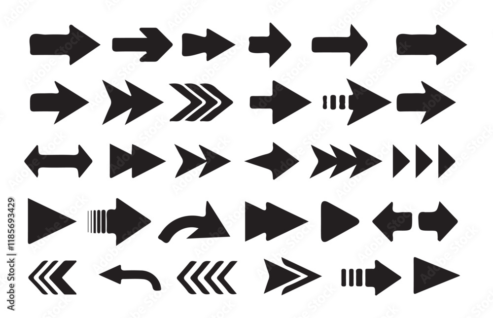 Arrows big black set icons . Collection different arrows sign. Arrow. Cursor. Modern simple arrows. Vector illustration eps 10
Arrows big black set icons . Collection different arrows sign. Arrow. Cursor. Modern simple arrows. Vector illustration eps 10