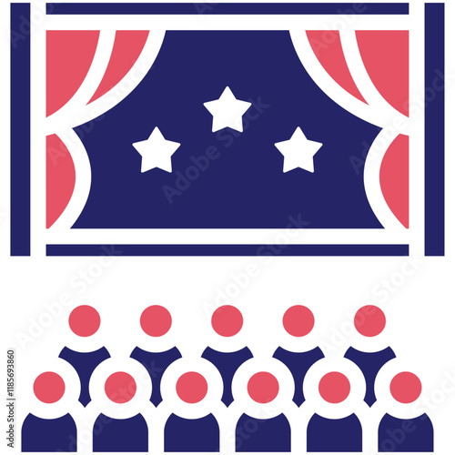 Film Festival vector icon illustration of Filmmaking iconset.