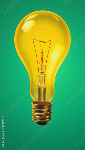Light bulb symbolizing creative growth, pop art, with white tones