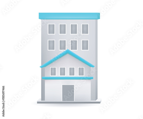 Office apartment  building development concept