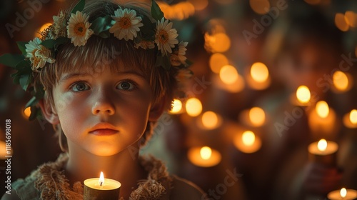 German Children Participating in a Traditional Good Friday Scene photo