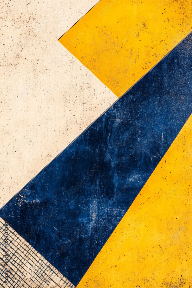Geometric shapes in blue and yellow create an abstract textured background. Ideal for modern design, art, or creative projects focusing on contemporary aesthetics. Geometric shapes in blue and yellow create an abstract textured background. Ideal for modern design, art, or creative projects focusing on contemporary aesthetics.