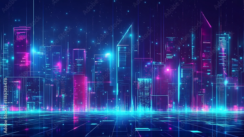 Fototapeta premium Vector illustration urban architecture cityscape