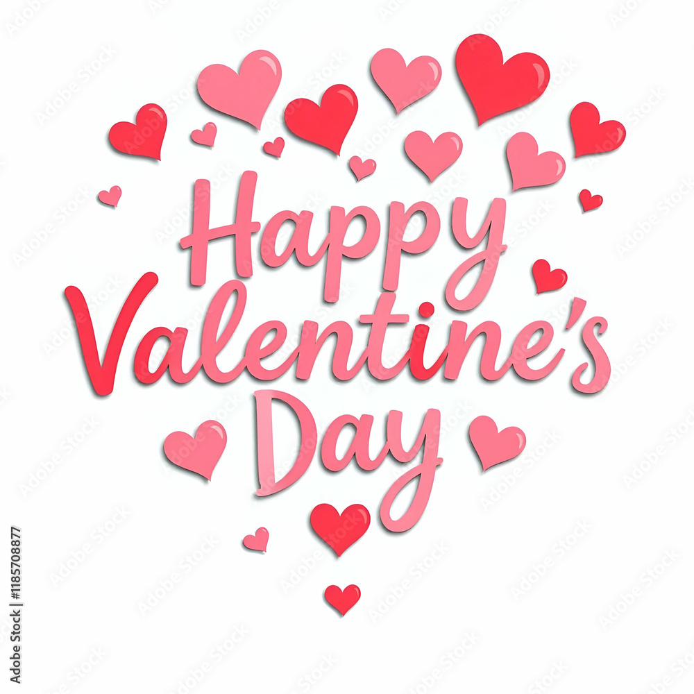 Happy Valentines day text Lettering heart shape Happy Valentines day text Lettering heart shape