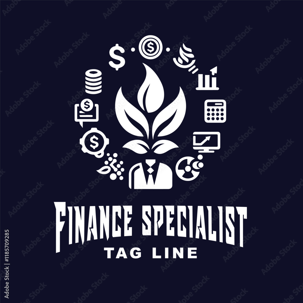 Naklejka premium LOGO FINANCE