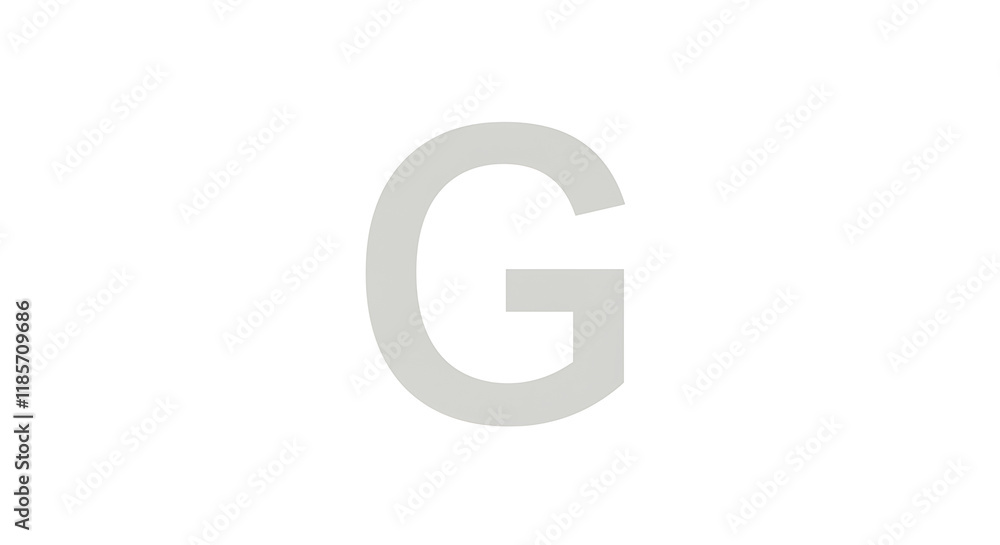 Simple Gray Letter G Alphabet Initial Design Simple Gray Letter G Alphabet Initial Design