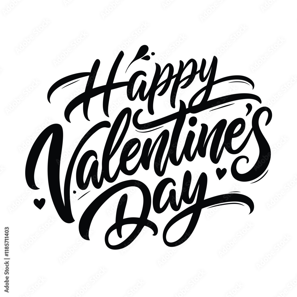 Happy Valentines Day! Text Design line art icon sign silhouette vector illustration with fun brush ink typography calligraphy for photo overlays t-shirt print flyer poster design Happy Valentines Day! Text Design line art icon sign silhouette vector illustration with fun brush ink typography calligraphy for photo overlays t-shirt print flyer poster design