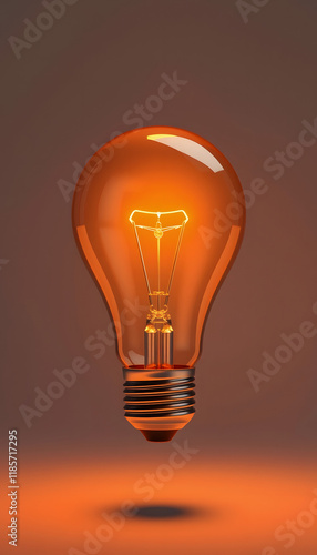 Light bulb symbolizing creative growth, low-poly, with white tones