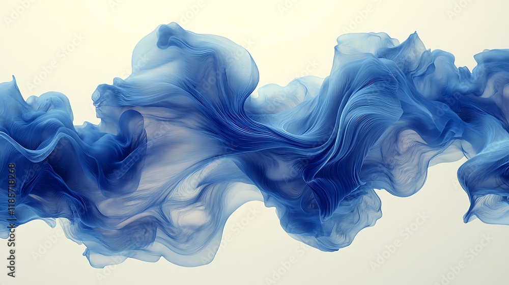 Abstract blue flowing wave, dynamic fluid motion, elegant design. Abstract blue flowing wave, dynamic fluid motion, elegant design.