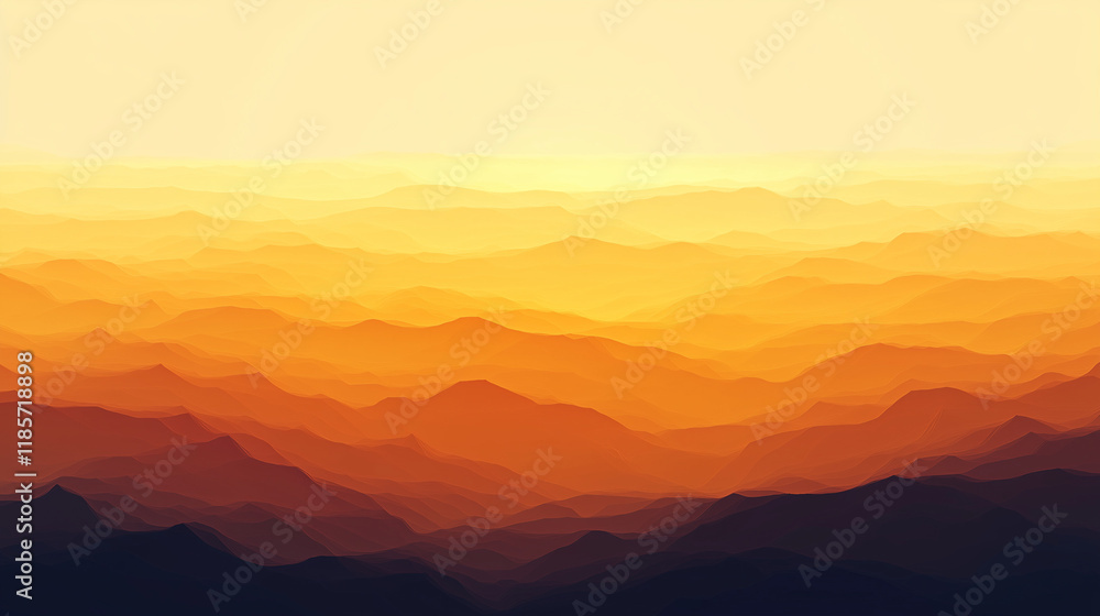 Abstract Mountain Landscape in Warm Tones Abstract Mountain Landscape in Warm Tones