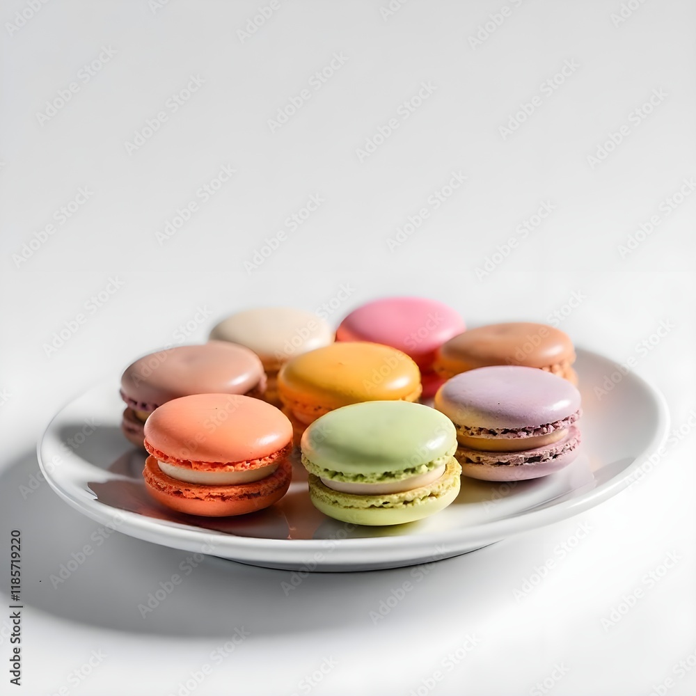 Fototapeta premium macaroons on a plate