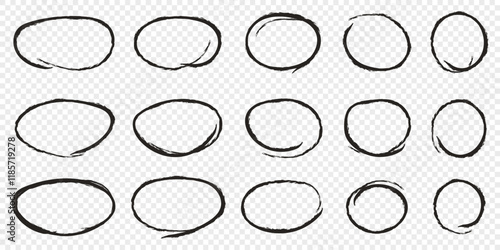 Circle line sketch icon in hand drawn style. Circular scribble doodle vector illustration on isolated background. Pencil or pen bubble sign business concept.