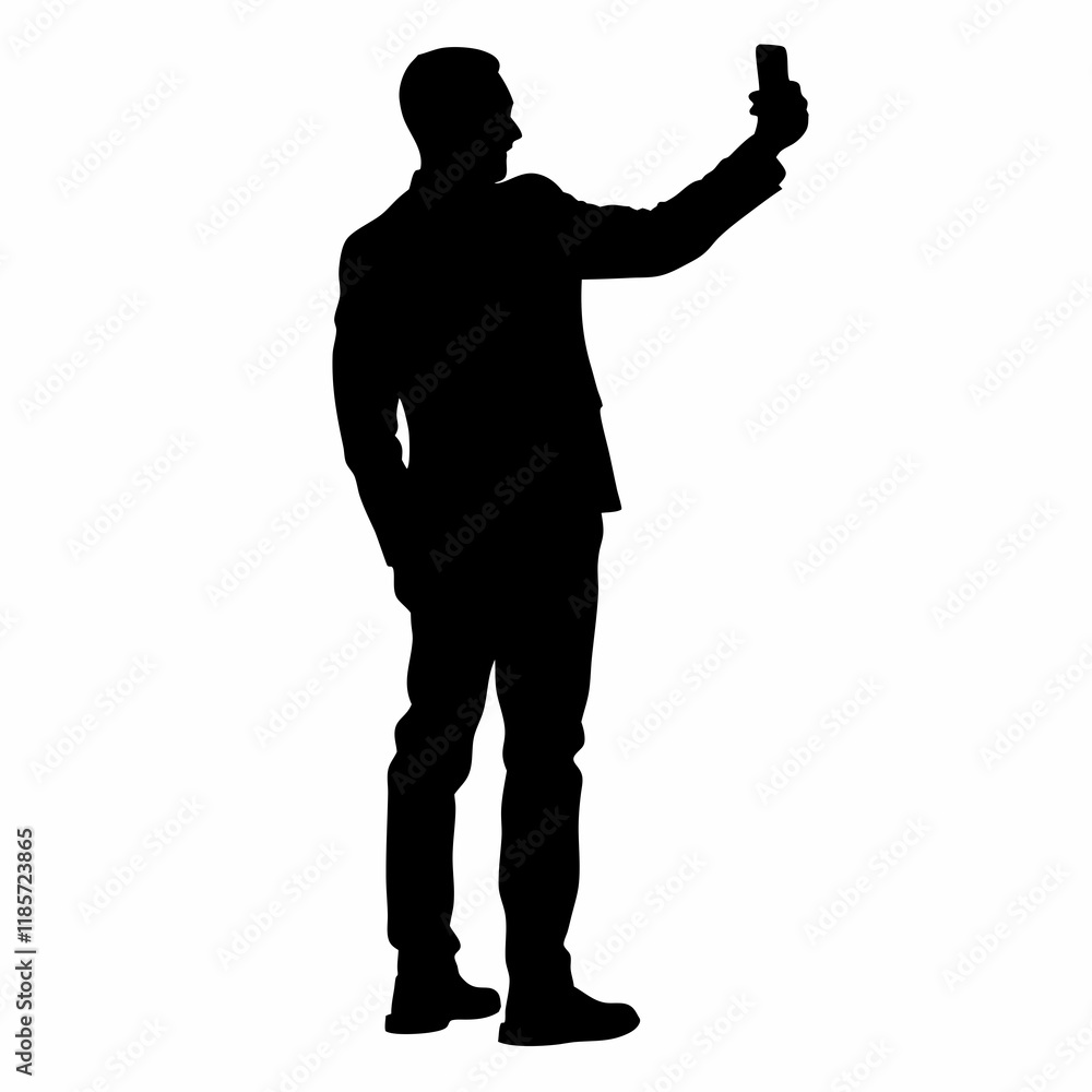 A man is taking a picture of himself with a cell phone. He is wearing a suit and tie A man is taking a picture of himself with a cell phone. He is wearing a suit and tie