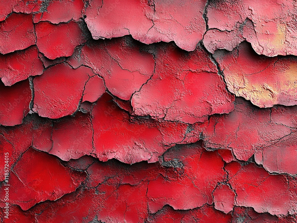 Close up of peeling red paint on surface, texture, design, wallpaper Close up of peeling red paint on surface, texture, design, wallpaper
