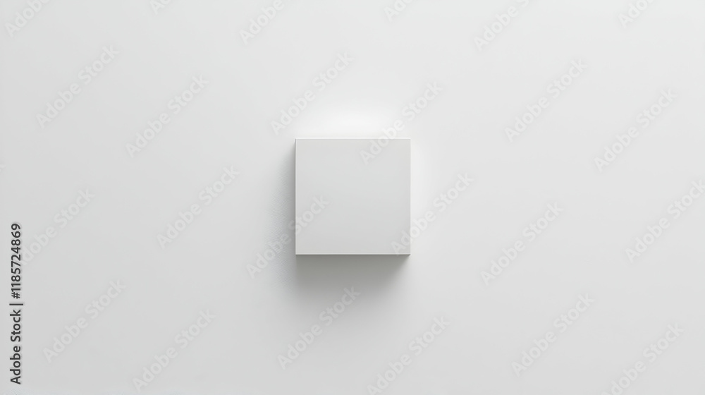Blank square box on white background. Mockup for design presentation. Blank square box on white background. Mockup for design presentation.