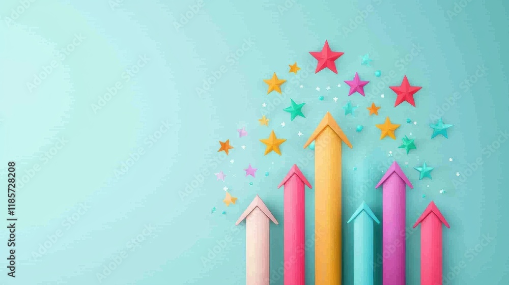 A colorful infographic with checkmarks, five star ratings, and arrows pointing upwards, symbolizing progress, growth, and positive results in a business or educational context. A colorful infographic with checkmarks, five star ratings, and arrows pointing upwards, symbolizing progress, growth, and positive results in a business or educational context.