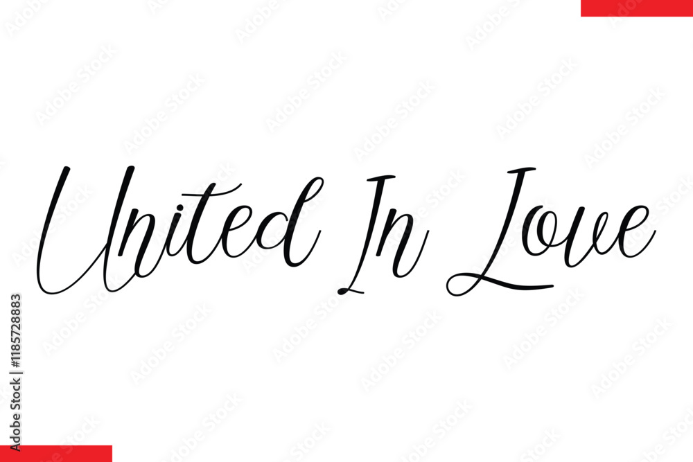 Fototapeta premium United In Love Family. Vector typography text