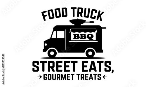 Food and Food Truck vector clipart icon
