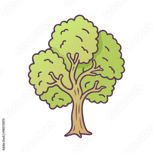 sycamore tree vector icon, trees vector illustration - simple illustration of sycamore tree perfect for logos, and trees-themed designs.