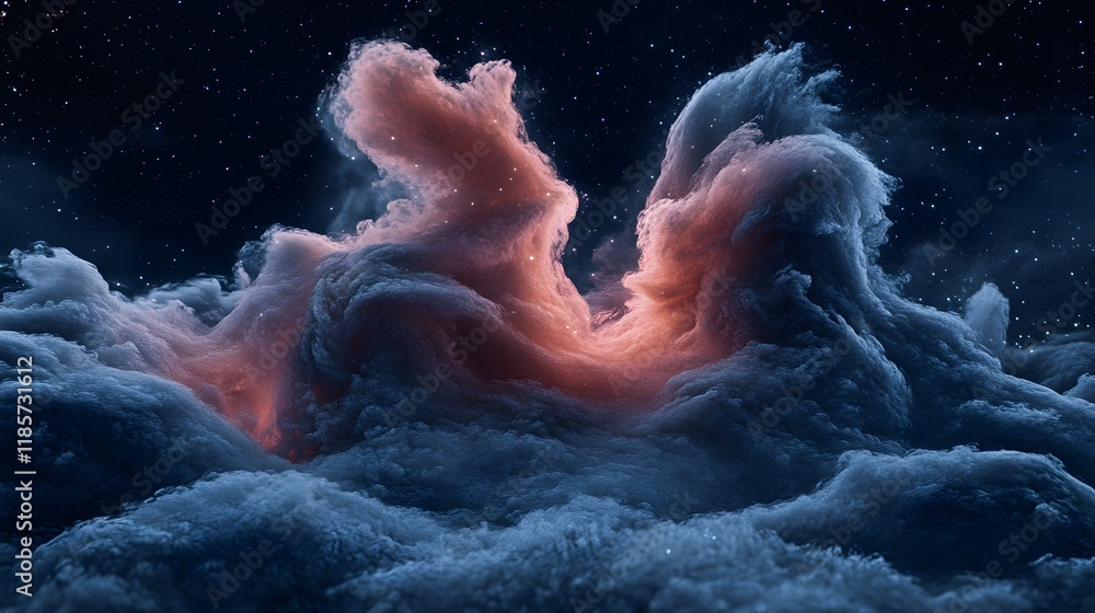 Fototapeta premium Cosmic Nebula Abstract Space Cloudscape