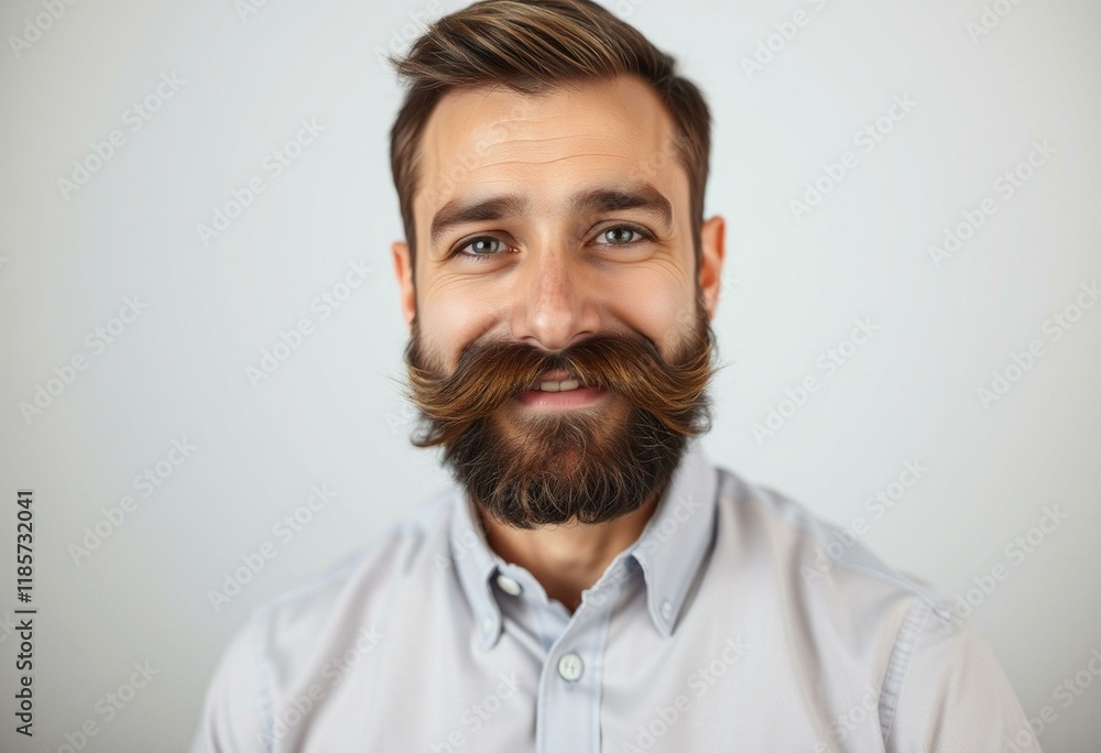 Portrait of a man with a moustache Portrait of a man with a moustache